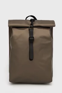 Rains plecak 13610 Rolltop Rucksack Mini kolor złoty duży gładki - Plecaki - miniaturka - grafika 1