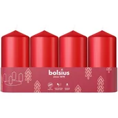 Świece - Świeca pieńkowa 100/48 4 sztuki Delikatna Czerwień - miniaturka - grafika 1