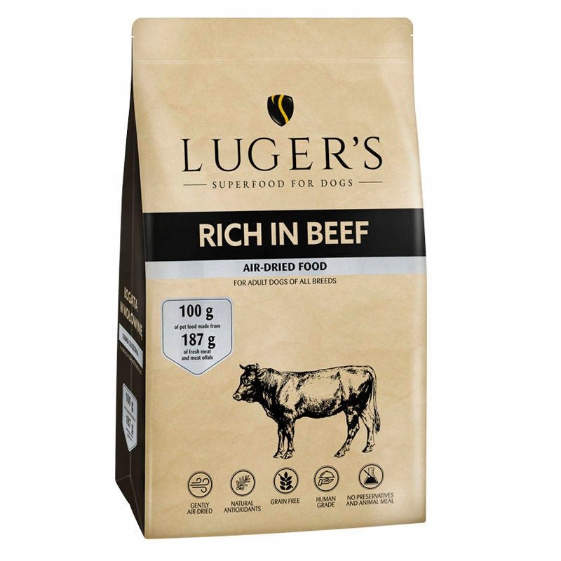 Lugers karma suszona dla psa bogata w wołowinę 5 kg