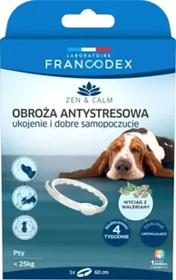 OBROŻA ANTYSTRESOWA DLA PSÓW < 25 KG 60 cm Laboratoire Francodex - Obroże dla psów - miniaturka - grafika 1