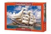 Puzzle - Puzzle Tall Ship Leaving Harbour 500 - miniaturka - grafika 1