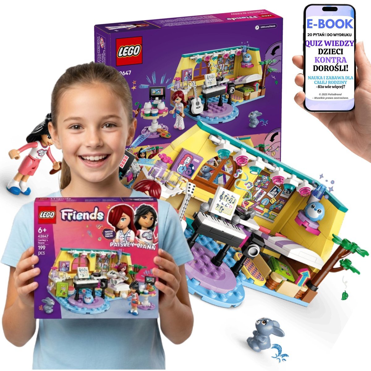 LEGO FRIENDS DLA DZIEWCZYNKI 42647 Pokój Paisley Z Króliczkiem + E-BOOK-2