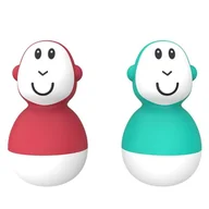 Chusty do noszenia dzieci - Matchstick Monkey - 2 Pływające Kiwaczki Małpki Green & Red - Zabawka Do Kąpieli - miniaturka - grafika 1