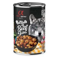 Mokra karma dla psów - Alpha Spirit Mięsne klopsiki z wołowiną i szałwią 400g 23269-uniw - miniaturka - grafika 1