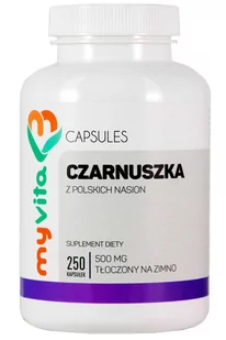 MyVita Czarnuszka 500mg 250kaps) Polski olej z nasion - Suplementy naturalne - miniaturka - grafika 1