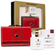 Portfele - Zestaw prezentowy PETERSON portfel skórzany damski i perfumy - miniaturka - grafika 1