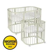 Łóżeczka i kojce - WALDIN Łóżeczko 7w1 z materacem OLIWKOWE - miniaturka - grafika 1