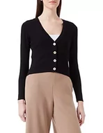 Kurtki damskie - JdY Damska kurtka z dzianiny Jdydonnel L/S Cardigan Noos KNT, czarny, XS - miniaturka - grafika 1