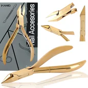 Akcesoria do paznokci - Cążki cęgi do grubych wrastających paznokci skórek obcinaczki nożyczki manicure gabinet SPA złote - miniaturka - grafika 1