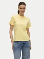 Koszulki i topy damskie - Vero Moda T-Shirt Paulina 10316991 Żółty Regular Fit - miniaturka - grafika 1
