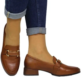 Mokasyny Stylowe Marco Tozzi 2-24206 43 305 Cognac Skóra Naturalna - MARCO TOZZI - Mokasyny damskie - miniaturka - grafika 1
