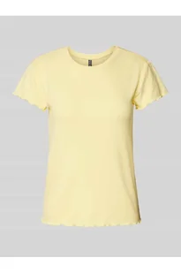 T-shirt o kroju slim fit z dodatkiem wiskozy model NICCA - Pieces - Koszulki i topy damskie - miniaturka - grafika 1