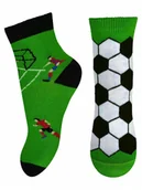 Piłka nożna - Dziecięce skarpetki bawełniane boisko piłkarskie zielone Milusie r.21/22 - miniaturka - grafika 1