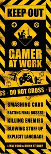 Keep Out Gamer at Work - plakat 53x158 cm - Plakaty - miniaturka - grafika 1