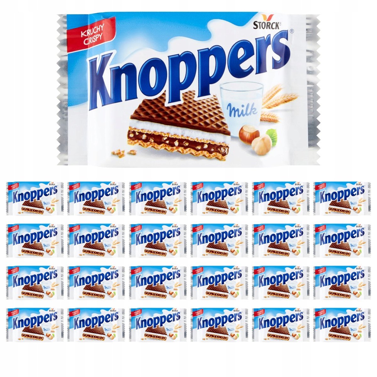 Knoppers Wafelek mleczno- orzechowy 25 g x 24 sztuk