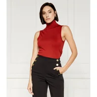 Koszulki i topy damskie - Tommy Hilfiger Wełniany top MERINO | Slim Fit - miniaturka - grafika 1