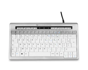 BakkerElkhuizen S-board 840 klawiatura Biuro USB AZERTY Francuski Jasny Szary, Biały BNES840DFR - Klawiatury - miniaturka - grafika 1