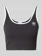 Koszulki sportowe damskie - Top krótki z wyhaftowanym logo - miniaturka - grafika 1