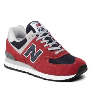 Buty sportowe damskie - New Balance Sneakersy ML574EH2 Czerwony Kolorowy - grafika 1