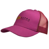 Odzież taktyczna i umundurowanie - Czapka Alpha Industries Alpha Label Trucker Cap 106901 677 - Magenta - miniaturka - grafika 1