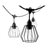 Lampy ogrodowe - Klosz do girlandy CRETE D1 czarny 5 sztuk do zestawu metalowy 12,5cm - miniaturka - grafika 1