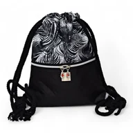 Plecaki worki - Worko plecak plecako worek workoplecak wodoodporny srebrne pióra - miniaturka - grafika 1