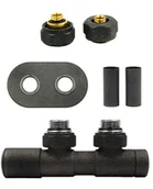 Zawory i kraniki - Zawór regulacyjny 50mm TWINS ciemny grafit strukturalny lewy Pex All in One - miniaturka - grafika 1