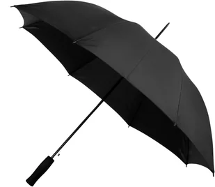 Automatyczna lekka parasolka damska czarna z czarnym stelażem - Parasole - miniaturka - grafika 1