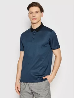 Koszulki męskie - Hugo Boss Polo Pitton 18 50467140 Granatowy Slim Fit - grafika 1