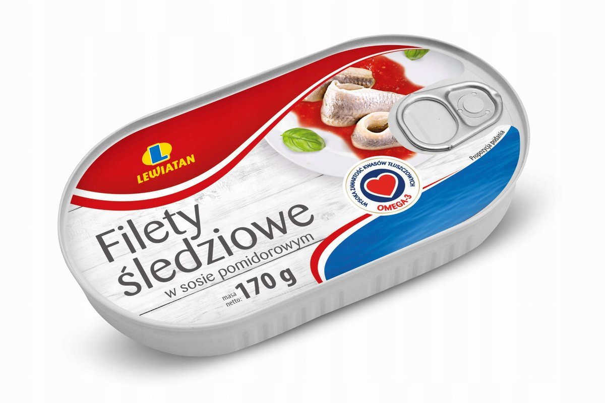 Filety śledziowe w sosie pomidorowym LEWIATAN 170g