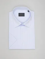 Koszule męskie - Koszula na krótki rękaw canosa 00609 błękit classic fit - miniaturka - grafika 1