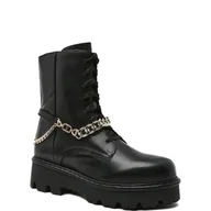 Botki damskie - TWINSET Skórzane botki - miniaturka - grafika 1