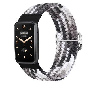 Pasek Pleciony Mi Band 7 Pro / M7 Pro (13), BLACK AND WHITE / CZARNO-BIAŁY - Akcesoria do smartwatchy - miniaturka - grafika 1