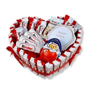 Zestawy upominkowe - ZESTAW SŁODYCZY KINDER SERCE - miniaturka - grafika 1