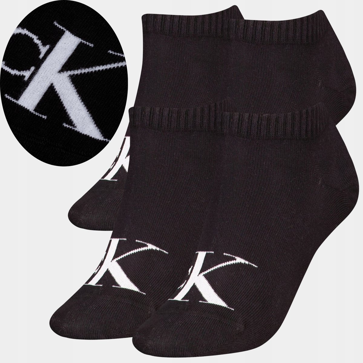 Skarpetki Skarpety Calvin Klein 2 pary 39-42 CZARNY STOPKI CK