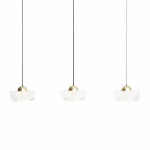 Wisząca lampa na listwie Lipari P0545 Maxlight LED 22W 3000K pojedyncza złota - Lampy sufitowe - miniaturka - grafika 1
