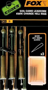 Fox Zestaw Camo Leadcore 50lb Kwik Change Heli Rig - Inne akcesoria dla wędkarzy - miniaturka - grafika 1