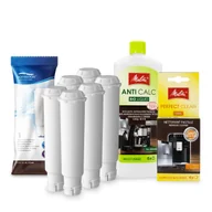 Akcesoria i części do ekspresów do kawy - Zestaw MELITTA Aqualogis AL-TES46 6szt, Odkamieniacz AntiCalc 250ml, Tabletki Perfect Clean 4szt - miniaturka - grafika 1