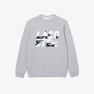 Lacoste męska bluza z polaru bawełnianego z nadrukiem Regular Fit - Bluzy męskie - miniaturka - grafika 1
