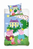 Pościel dla dzieci - Carbotex, Komplet pościeli bawełnianiej 140X200 + 70X90, Świnka Peppa, Peppa Pig - miniaturka - grafika 1