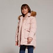 Płaszcze damskie - Reserved - Ocieplany płaszcz z kapturem - Różowy - miniaturka - grafika 1