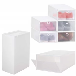 Organizer na buty 33x23,5x13,5 cm zestaw 5 szt. pudełka z otwieraną klapą - Pokrowce na ubrania - miniaturka - grafika 1