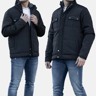 Kurtka Męska Wiosenna Czarna EBOUND-A134536 S Czarny - Kurtki męskie - miniaturka - grafika 1