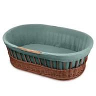 Łóżeczka i kojce - Hi Little One kosz Mojżesza wiklinowy wysoki ze stelażem + liner + materac + prześcieradło 5in1 TIFFANY - miniaturka - grafika 1
