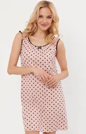 Piżamy damskie - Damska koszula nocna na szerokie ramiączka Margo, Kolor różowo-czarny, Rozmiar S, Italian Fashion - Primodo.com - miniaturka - grafika 1