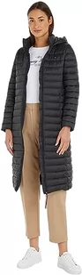 Tommy Hilfiger Damski płaszcz z wyściełanym logo CL LW, czarny, M, Czarny - Płaszcze damskie - miniaturka - grafika 1