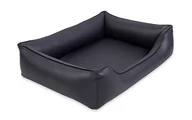 Legowiska dla psów - Ortopedyczne legowisko z ekoskóry Sofa Alicante Orthopedic dla psa Grzywacza 65x50 kolory ciemnoszary/czarny - miniaturka - grafika 1