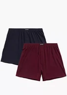 Majtki męskie - BOKSERKI ATLANTIC 2MBX-054 WL25 CAB/GRA (kolor cabernet - granat, rozmiar M) - miniaturka - grafika 1