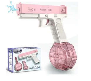 Pistolet na wodę automatyczny ŚMINGUS SIKAWKA elektryczny 2 MAGAZYNKI GLOCK - Zabawki militarne - miniaturka - grafika 1