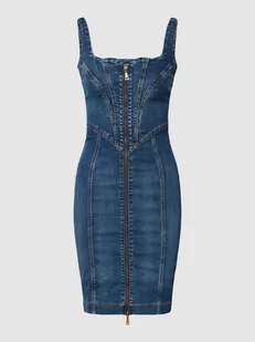 Sukienka jeansowa z zamkiem błyskawicznym model ‘LILAMOR’ - Sukienki - miniaturka - grafika 1
